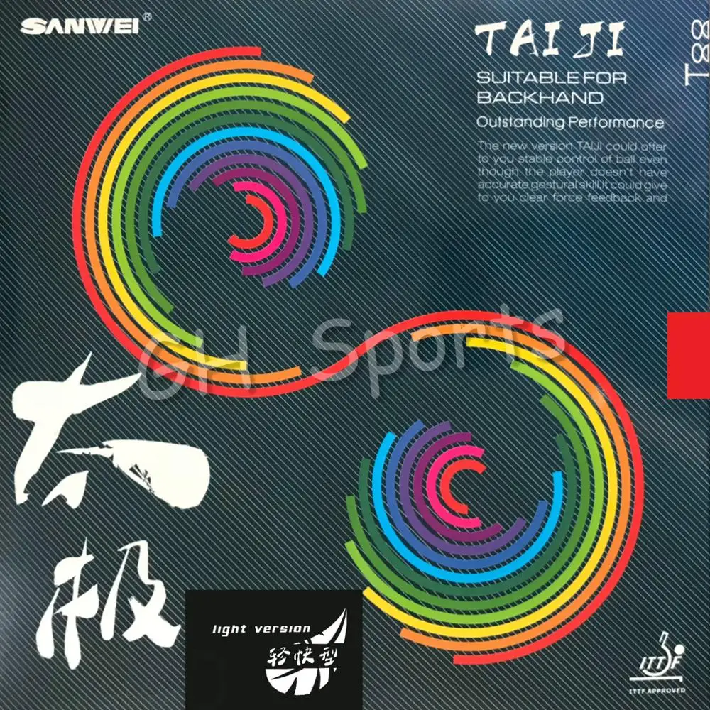 SANWEI TAIJI Super light pips en tenis de mesa de goma con esponja para Paleta de ping pong