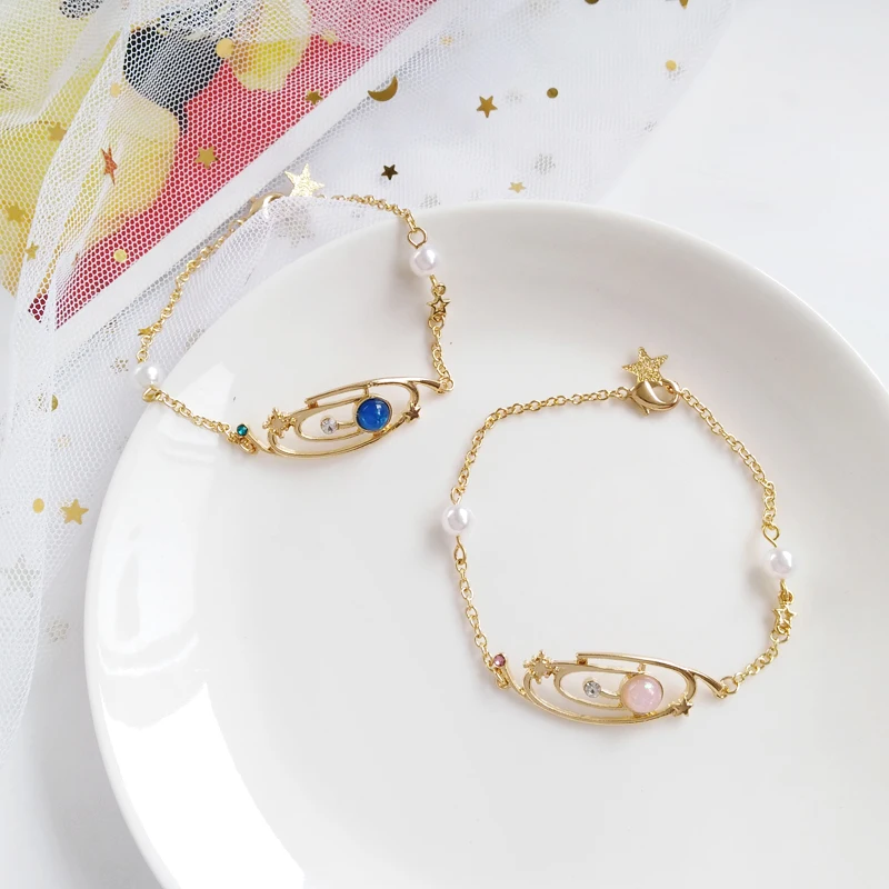 Креативный эстетический металлический текстурный простой браслет-цепочка жемчужный Звездный браслет оптом для женщин