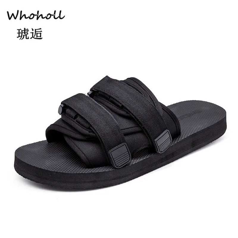 

Whoholl 2019 New Summer Men's Slippers Fashion Outdoor Slide Indoor Non-slip Slippers Beach Flip Flops Personalized Men Slippers