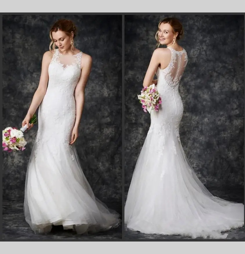 Mermaid Backless Beach Ella Wedding Dress Wedding Dress Image