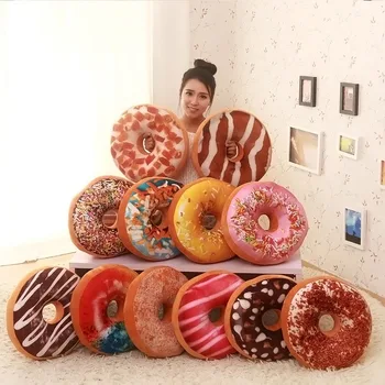 

Funny Chocolates Donut Pillow Cushion Christmas Donuts Pillows Car Mats Sofa Seat Decor Xmas Kids Present Toy Cushions DING LXY9