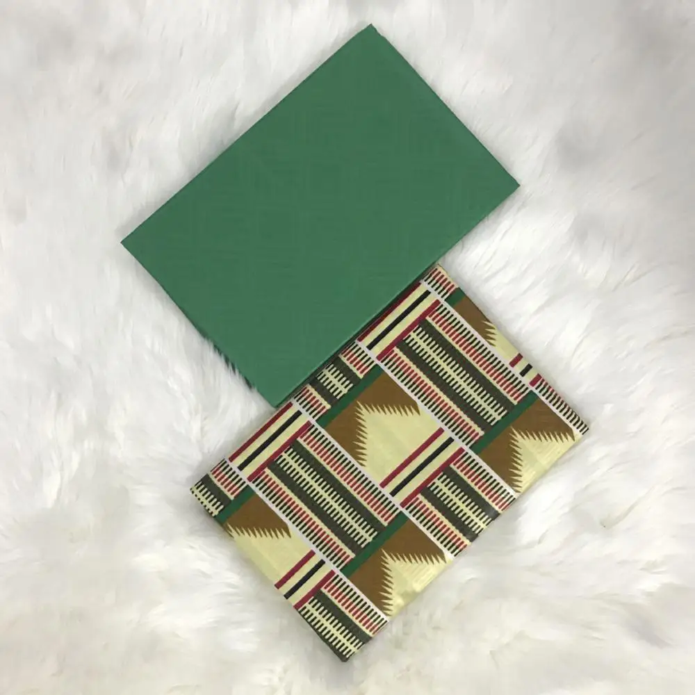 

Ankara Fabric African Wax Print Ghana Kente Cloth 2 Yards & 2 Yards Embossing Pattern African Ankara Fabrics Plain Dyeing AW