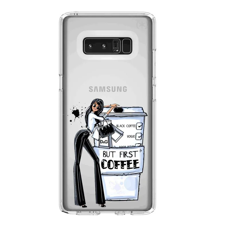 VOGUE Queen Princess Girl Female boss coffee мягкий тпу чехол для телефона Samsung S5 S10 S10LITE S8 S9 S9PIUS S7EDGE S6