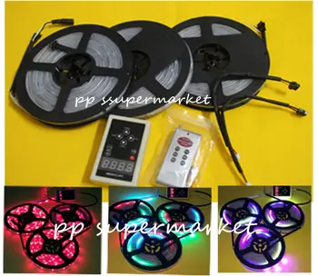 

15M 5050 150LED RGB Dream Color 6803 IC LED Strip Light IP67 and 6803 RF Remote