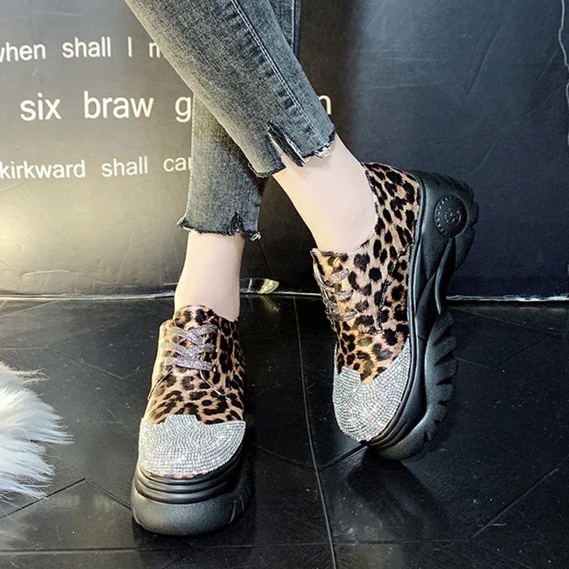 

Moxxy New Spring Fashion Leopard Sneakers Women 2019 Ladies Glitter Casual Platform Shoes Woman Chunky Sneaker Chaussure Femme