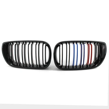 

Gloss Black M-color Car Front Grille Grilles For BMW E46 4 Door 2002-2005
