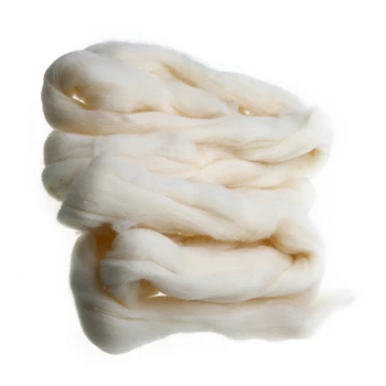 

Felting Wool Fiber 100g Cream White Needle Felting Wool Tops Roving Spinning Weaving For DIY Hand Craft Doll Animal Gifts
