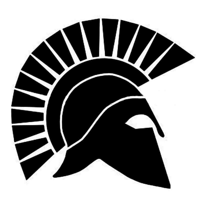 11*10CM SPARTAN HELMET Car Sticker Cartoon Helmet Decorated Car Window