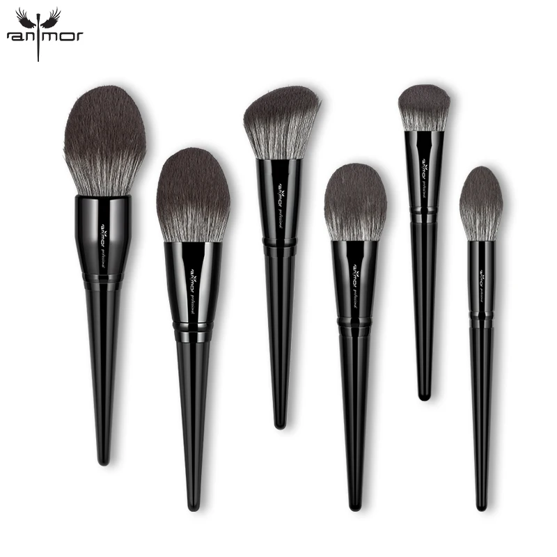 

ANMOR 6Pcs Makeup Brushes Set Foundation Contour Powder Highlighter Make Up Brush Cleaner With Wood Handle Cosmetic Recommend