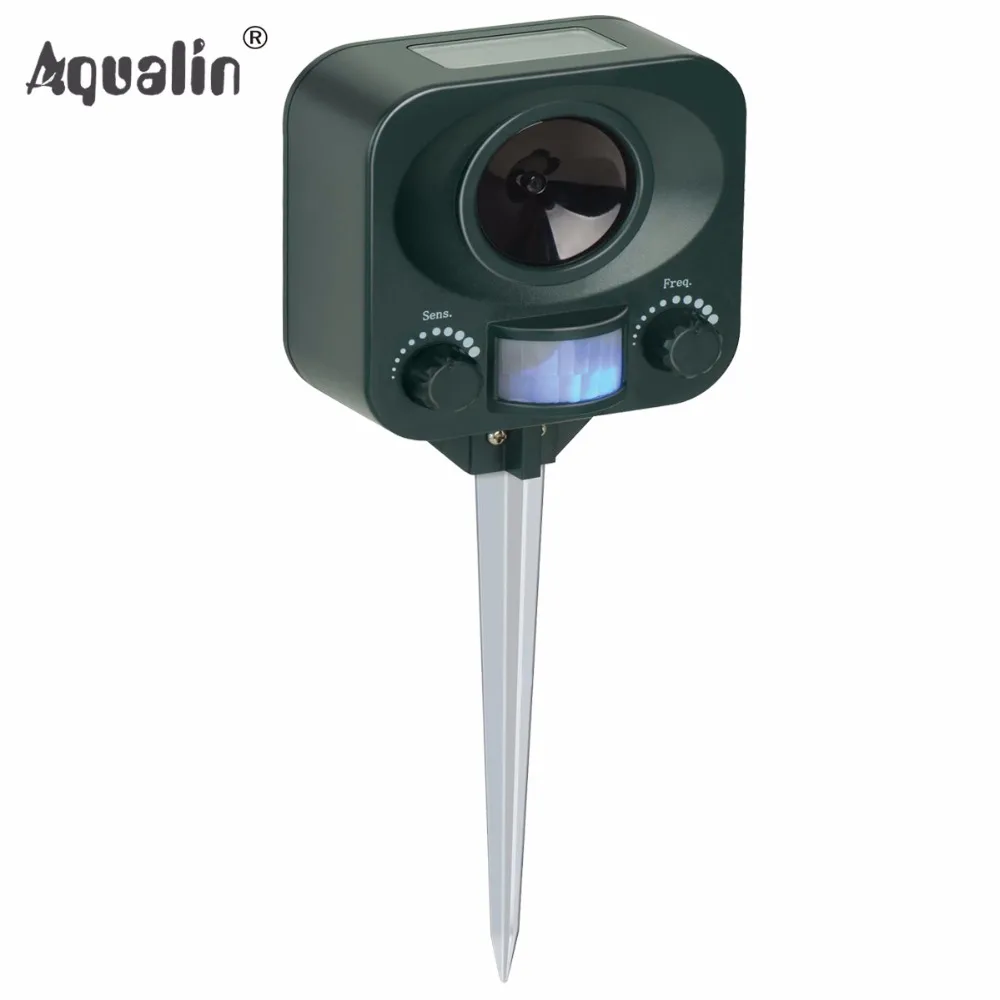 Eco friendly Ultrasonic Animal Repeller Dog, Cat Repellent with Solar