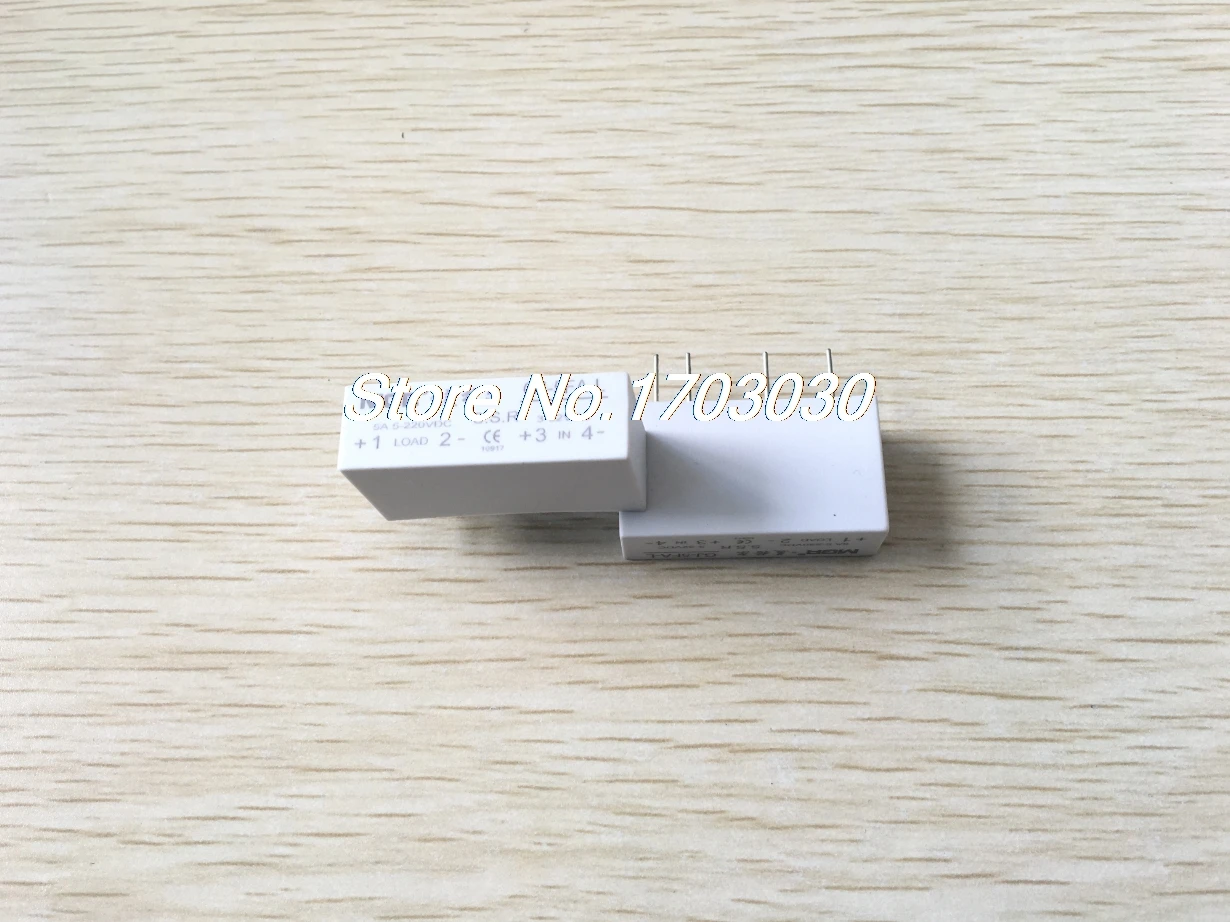 

2 шт. Φ PCB SSR In 3-32VDC,Out 5-220V DC 5A твердотельное реле