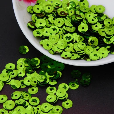 

50g(10000pcs) 4mm Cup Loose Sequins Round Paillette Wedding Garment Accessory Sewing Craft Light Green Confetti Spangles