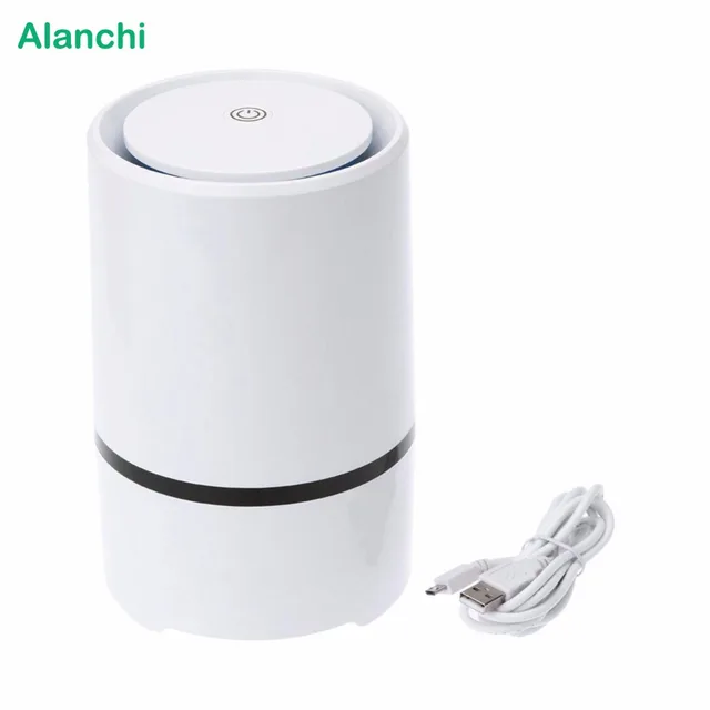 Alanchi Home USB Air Purifier Mini Desktop Aroma Diffuser Air Cleaner Support HEPA filter