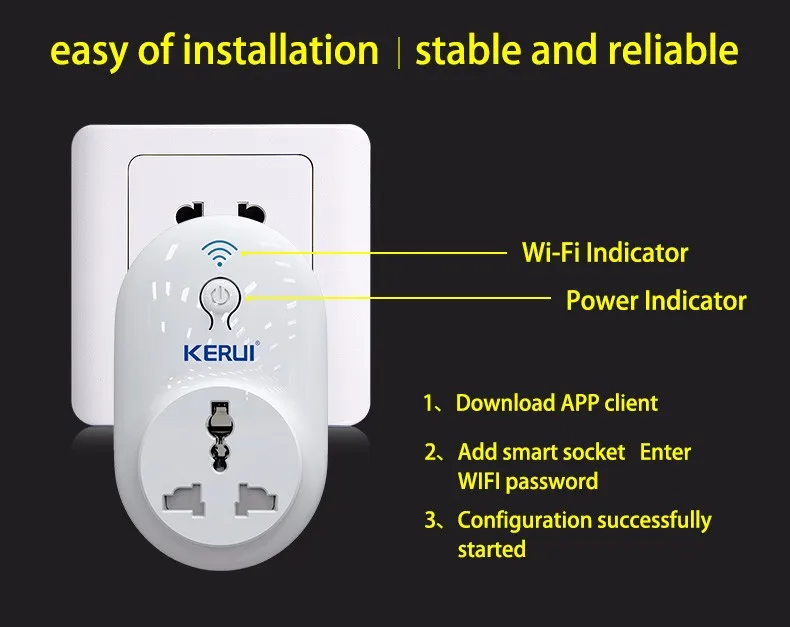 KERUI S72 Удаленная Wifi умная розетка с разъемом для ЕС, Австралии, США, Великобритании, домашняя Автоматизация, приложение для управления, приборы для Iphone, Android