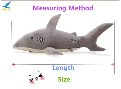 Fancytrader 71'' Huge Soft Shark Plush Toys Giant Stuffed Bite Sharks Kids Play Doll Lover Gift 2 Colors 3 Sizes 180cm (9)