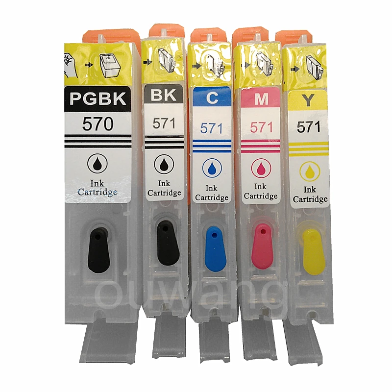 5 шт. PGI-570 CLI-571 многоразовый картридж для Canon PIXMA TS6050 TS6051 TS6052 TS5050 TS5051 TS5052 TS5053 принтер