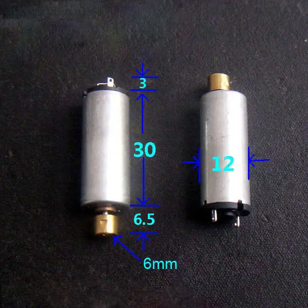 1 шт. 12x30 мм DC3V-6V вибрации N60 моторный вибратор Мотор Вибрационный Мотор для игрушек