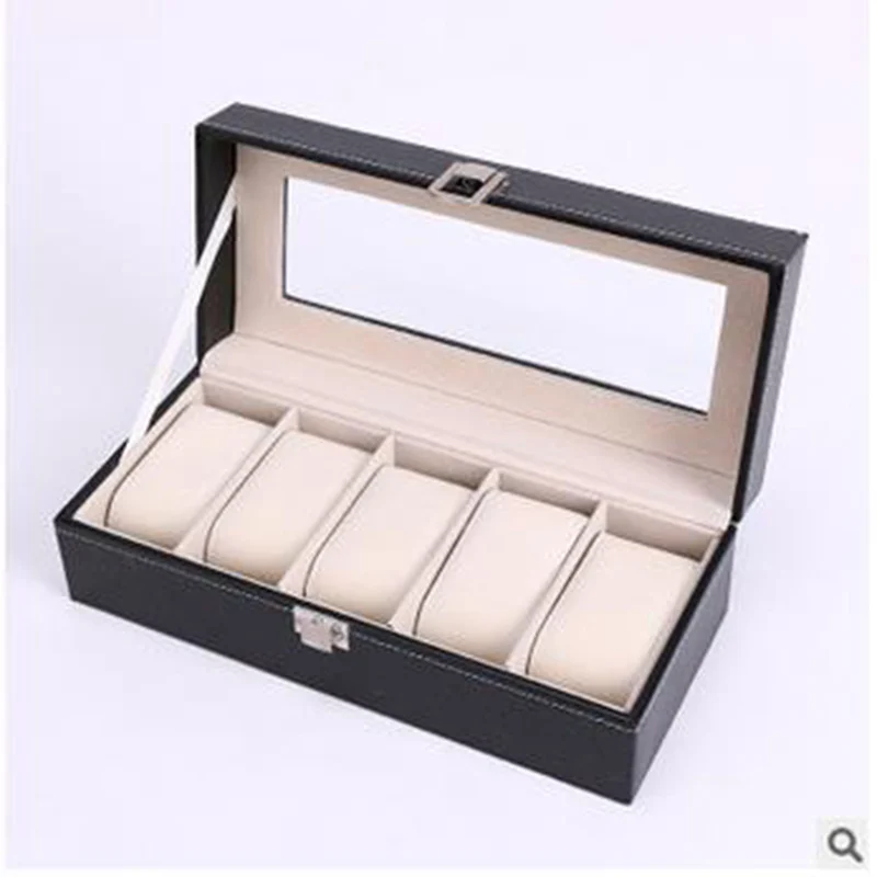 

1/4/5/6/9/12 Grids jewelry display box Leather Luxury watch display box for Rings Bracelet Display Holder Case best gift