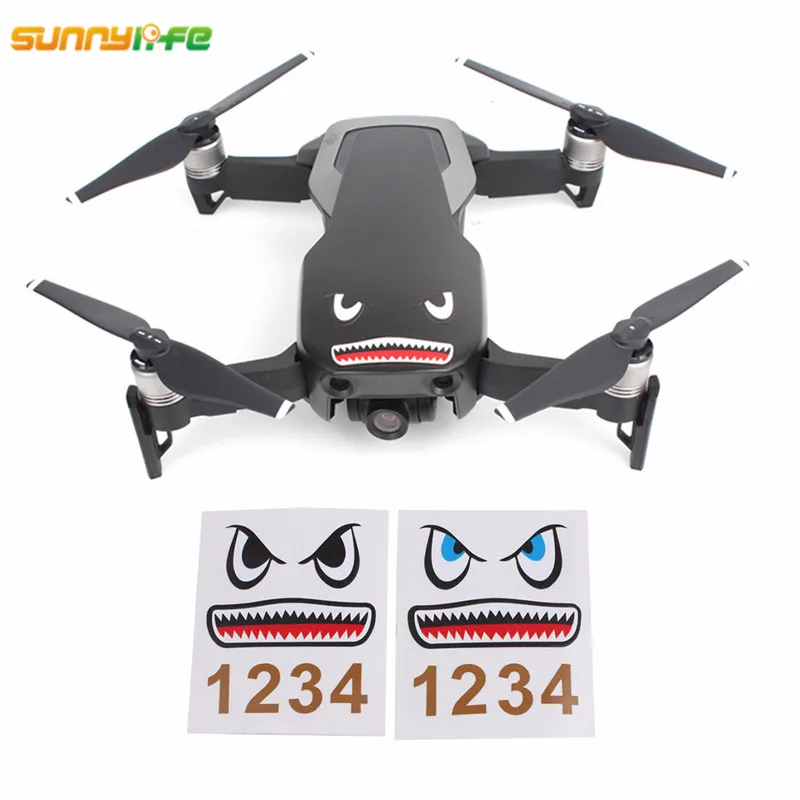 Sunnylife DJI Мавик Air интимные аксессуары наклейка в виде акулы Drone средства ухода за кожей стикеры самолета клей наклейки кожи для Mavic pro platinum spark - изображение