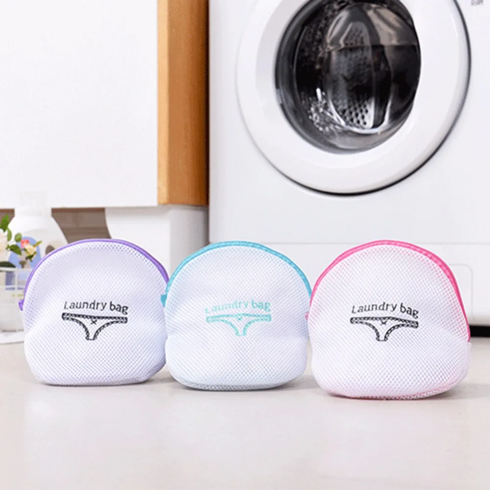 Embroidery Mesh Laundry Bag Thickened Zippered Clothes Bra Underwear