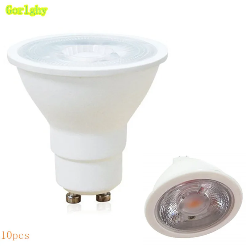 

10pcs/lot Dimmable 6W COB Spotlight GU10 MR16(GU5.3) LED Spot Lamp 600LM Beam Angle 60 for Night Downlight Table Lamp home 220V