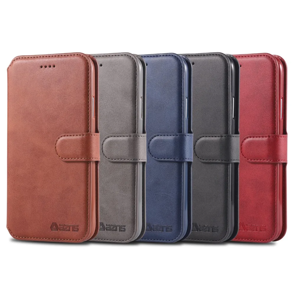 

For Apple iPhone XR Leather Book Design Phone Case Soft Cover PU Flip Wallet Fall Etui Retro Phone Bags