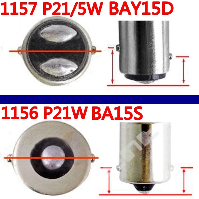 2 шт. 1156 P21W BA15S 1157 P21/5 Вт BAY15D CREE чип светодиодный авто поворотов Обратный светильник стояночный тормоз лампы дневного светильник