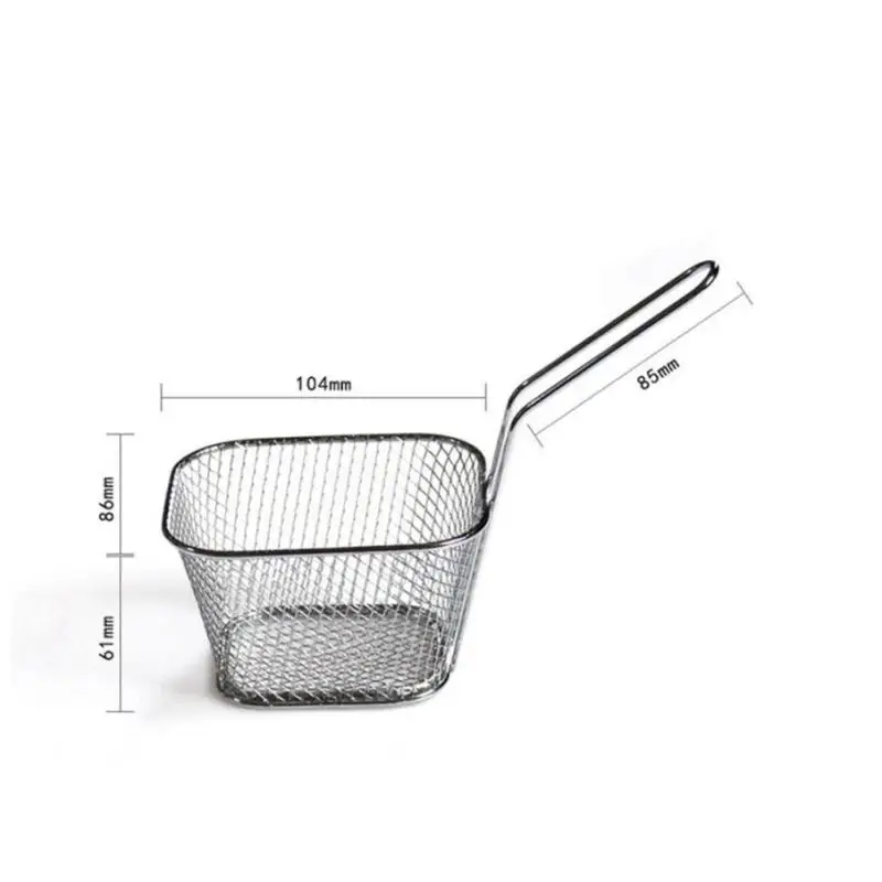 Honana HN-KT035 Electroplate Stainless Steel Mini Frying Basket Mesh Basket Strainer