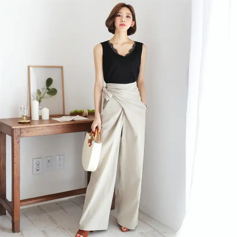 Palazzo pants with bow Clearance