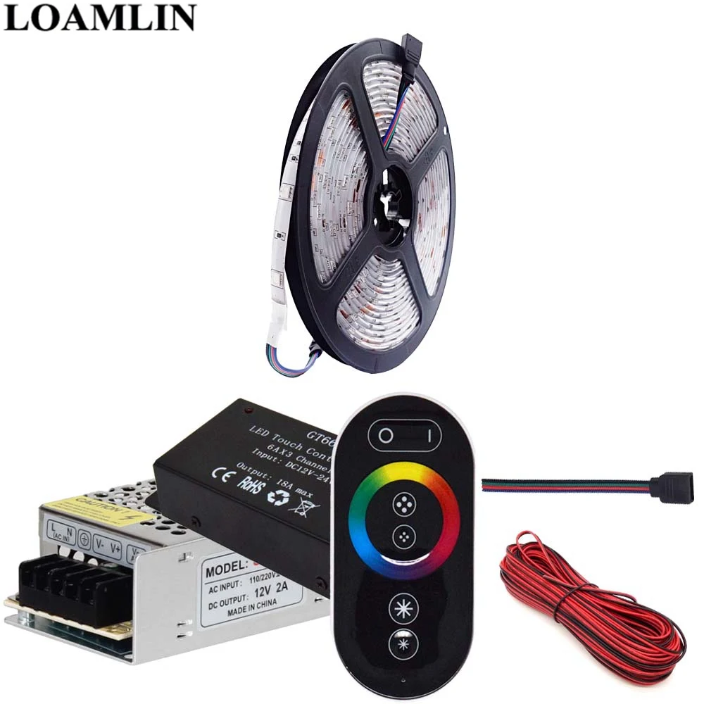 SMD5050 30 светодиодов/м RGB Светодиодные полосы света CT666 светодиодный контроллер