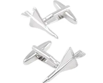 

20pairs/lot Quality Plane Cufflinks Classic Fighter Cuff Links Silver Color Airplane Gemelos Jewellery Men's Jewelry Gift