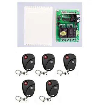 

NEW RF 433.92M/315 DC12V 2CH RF Wireless Remote Control Switch System 5~6 Transmitter Receiver for Appliances Gate Garage Door