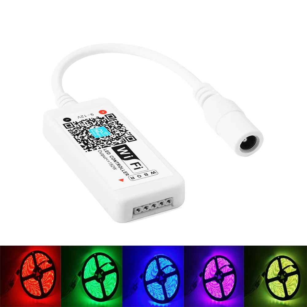 5050 RGB Светодиодная лента 5 м wifi светодиодный гибкий скотч Fita не водонепроницаемый 10 м 20 м 15 м комплект RGB Беспроводное управление смартфон управление Лер