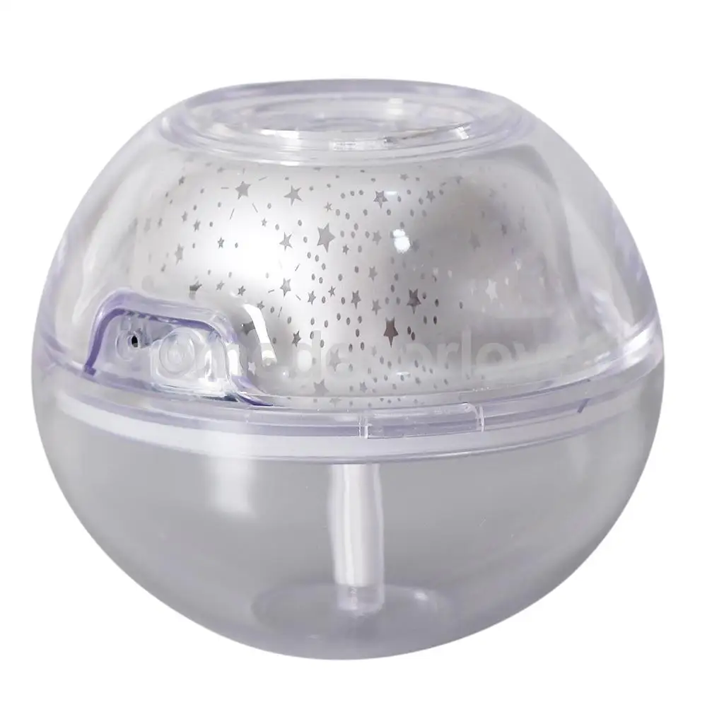 Star Moon Projection Lamp Silent Humidifier with LED Night Light for Kids Bedroom