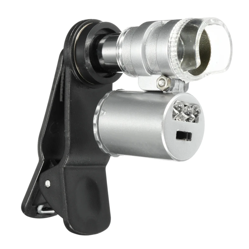 

Universal 60X Handheld Mini for Pocket Microscope Loupe Jeweler Magnifier LED Light Trendy Watch Repair Tool