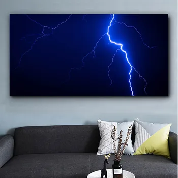 

RELIABLI ART Poster Lightning Thunderstorm Pictures Canvas Painting Print on Wall Art Picture for Home Decor Cuadros No Frame