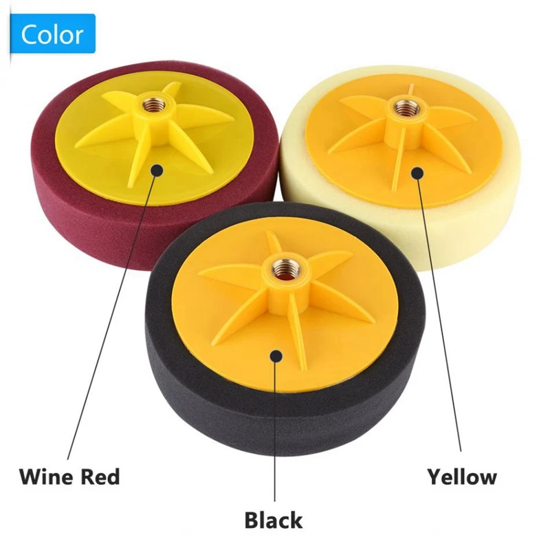 6 Inch/15Cm Car Polishing Waxing Pad Sponge Wheel Polishing Waxing Pad Kit Tool For Waxing Polishing Car Maintenance Accessori