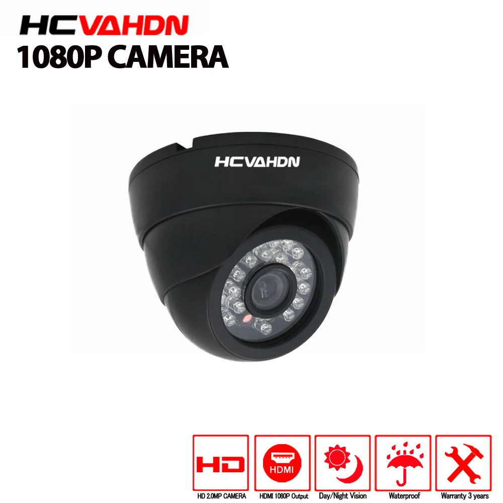 

HCVAHDN AHD 2MP Vandal Proof HD 1080P AHD-H Dome Camera 1080p Surveillance Security CCTV Indoor Camera Night Vision IR Cut