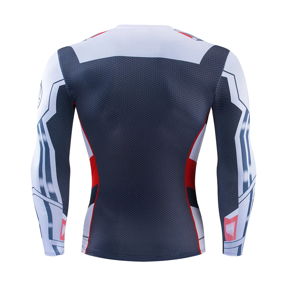 2019 Men's Bodybuilding Avengers Endgame 4 Quantum Realm 3D Printed T-shirts Men Compression long Sleeve T shirts TOP tees
