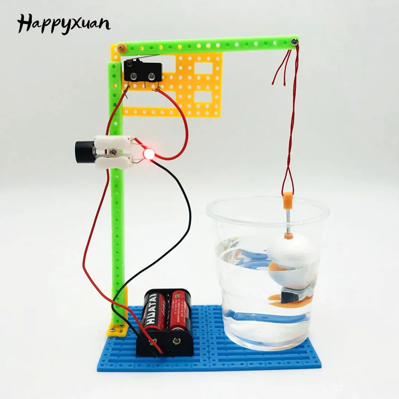 

Happyxuan STEM Learning Physics Toys Science Electric Construction Set DIY Water Level Alarm Kids Explore Kit Primary Education