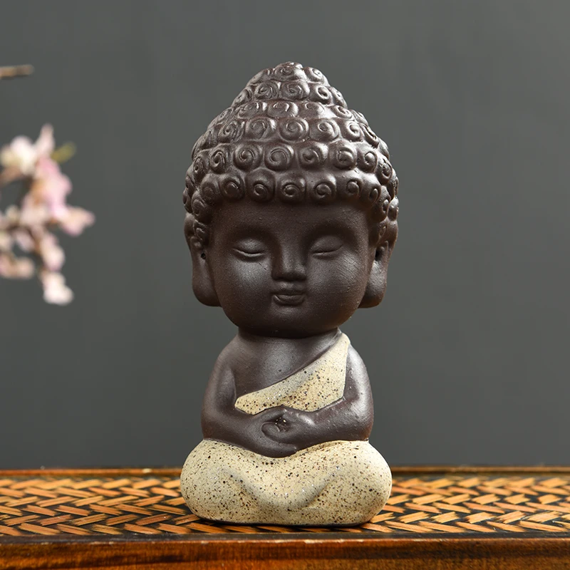 Фиолетовый песок чай домашний Исин фиолетовая глина статуя Будды чайная игрушка