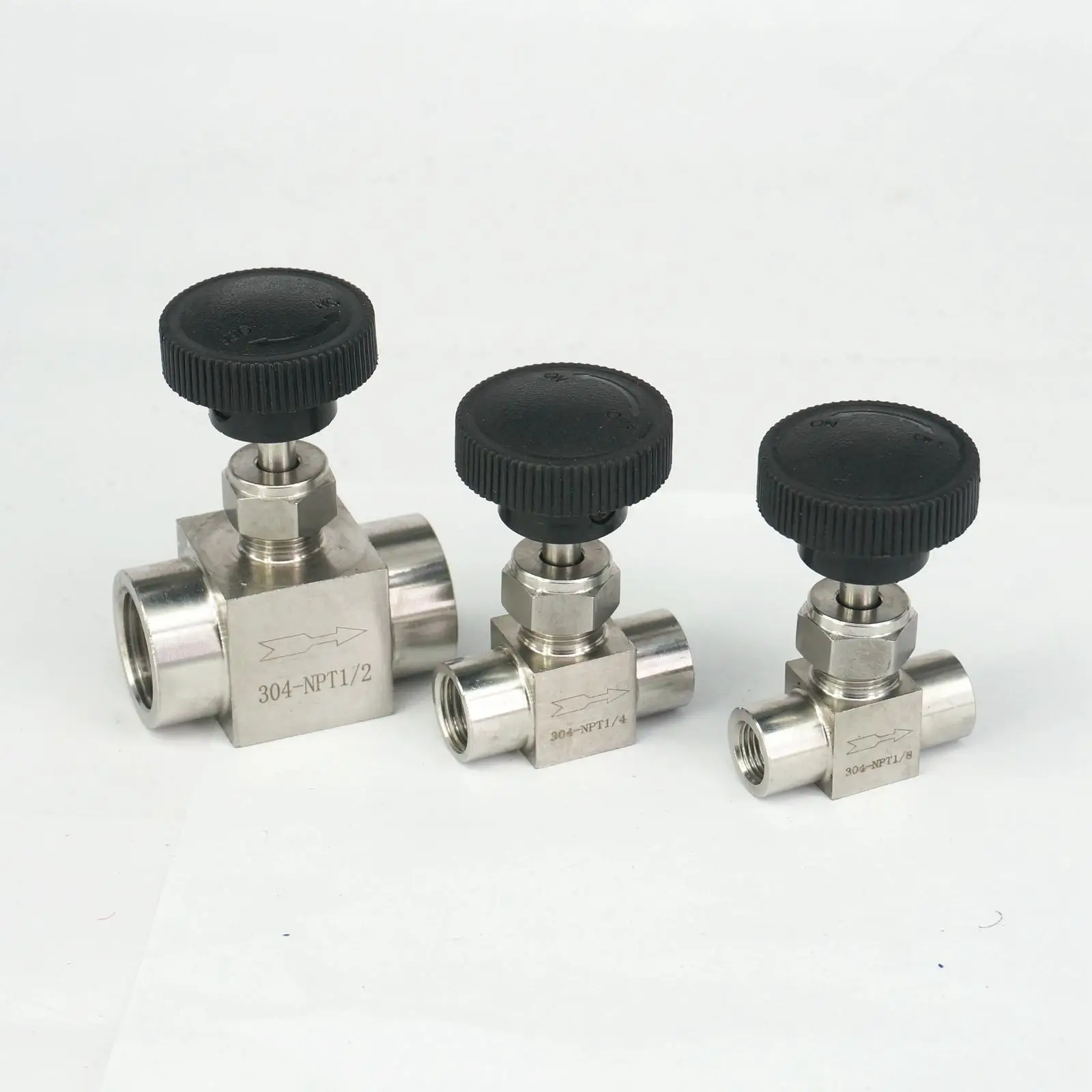 

1/8" 1/4" 1/2" NPT Female Needle Valve 304 Stainless Steel Flow Control