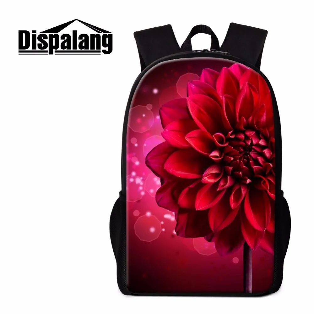 Dispalang beautiful flower pattern backpacks for teen girls 16 inch ...