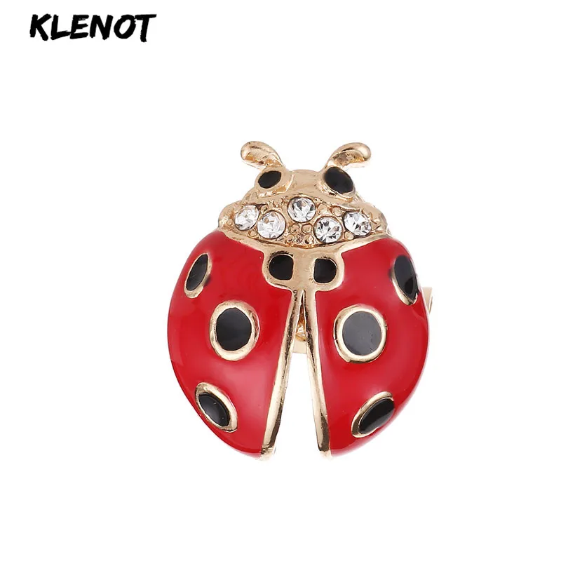 Ladybug Insect Pins and Brooches Rhinestone Crystal Ladybug Beetle