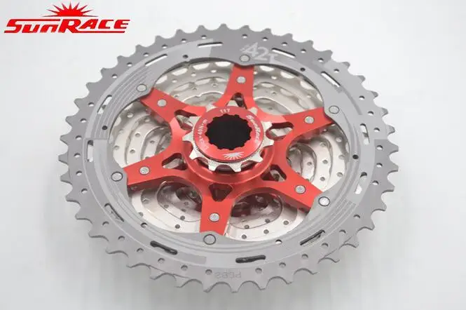 Sunracing red CSMX3 11 40 T/11 42 T 10 скоростная MTB велосипедная кассета с широким соотношением