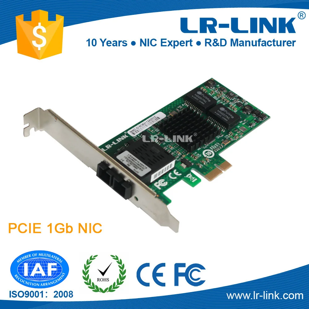 

LR-LINK LREC9210PF PCIe 1000Base-SX Multimode MM SC Port Network Interface Card