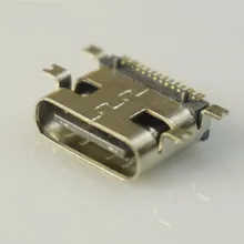 1000 шт. на ленте USB 3,1 type C разъем 16 Pin гнездо поверхностного монтажа под прямым углом печатной платы направляющий щит USB-C