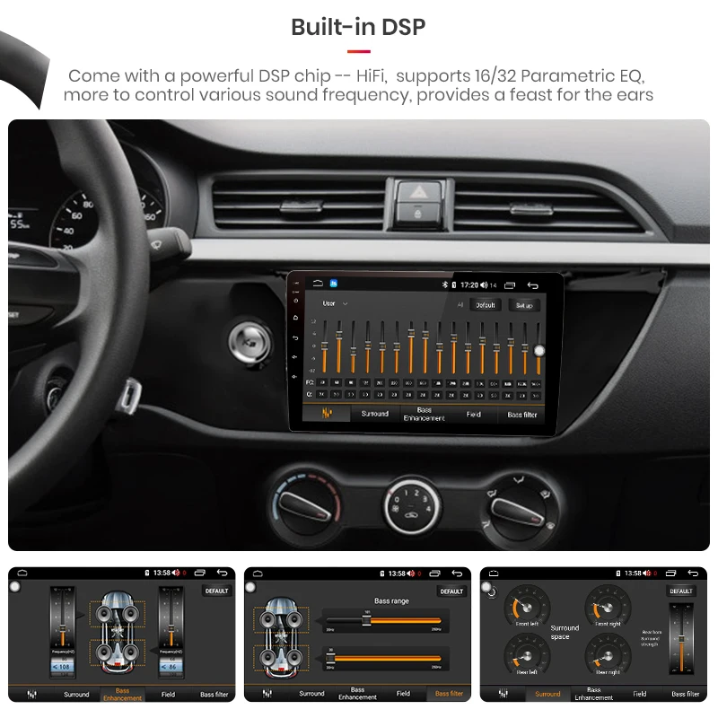 Top AWESAFE Android 8.1 4G+64G Car Radio Multimedia Video Player GPS Navigation CarPlay 2 Din 9" For For KIA RIO 4 2017 sedan no DVD 2