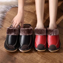 Мужская обувь зимние вельветовые для влюбленных тапочки из хлопчатобумажной ткани домашние Нескользящие теплые мягкие толстой подошве шерсти тапочки Пара обувь Zapatilla