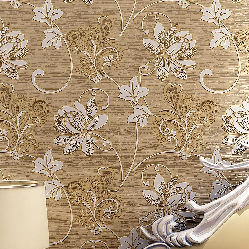 beibehang Diamond Damask Wallpaper Photo Mural Bedroom Non-woven Damascus Flower Wall Paper Vintage papel de parede para quarto beibehang aesthetic city night background wall custom large mural green wallpaper papel de parede para quarto